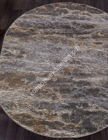 Ковер D777 BEIGE-GRAY овал