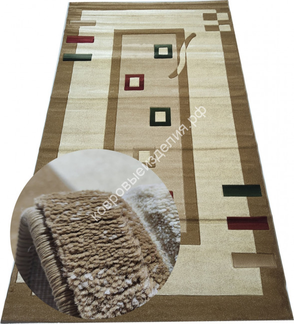 Ковер "Imperial Carving" (1347_CREAM / D.BEIGE) Прямой 2,0х4,0