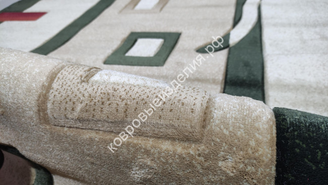 Ковер "Imperial Carving" (1347_CREAM / D.GREEN) Прямой 2,0х3,5