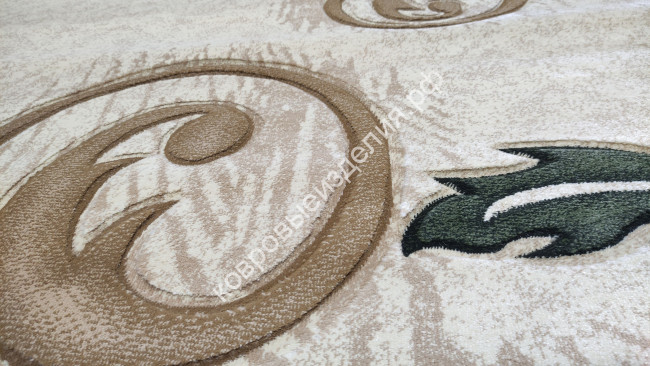 Ковер "Imperial Carving" (3004_CREAM / D.GREEN) Прямой 2,0х3,0